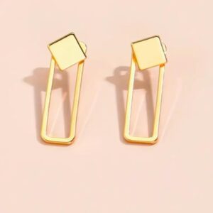Oorbelle Geometric Square Stud Earrings – Trendy & Minimalist