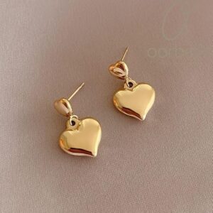 Oorbelle 14K Gold-Plated Heart Shape Earrings – Daily & Party Wear
